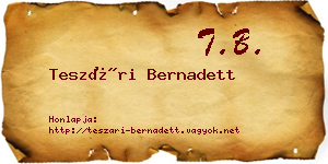 Teszári Bernadett névjegykártya
