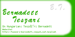 bernadett teszari business card